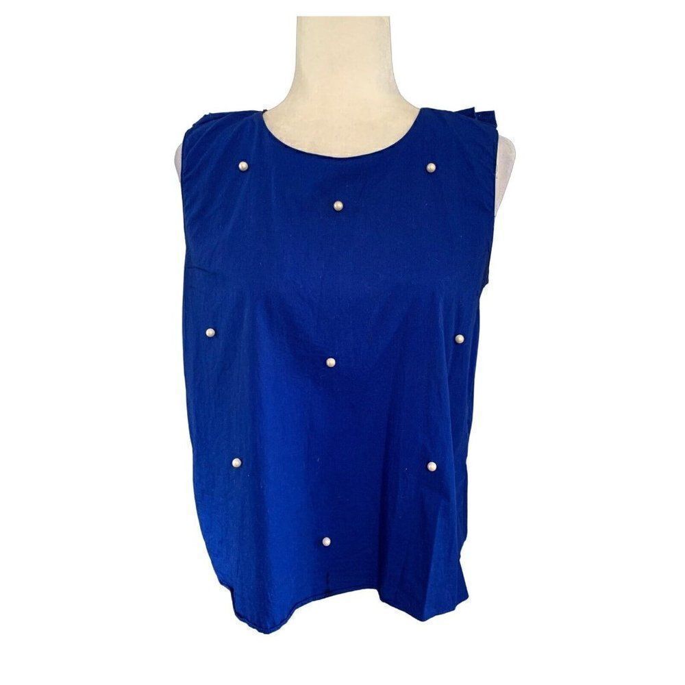 zaraâwomens royalâblueâpearlâtankâtopâmedium